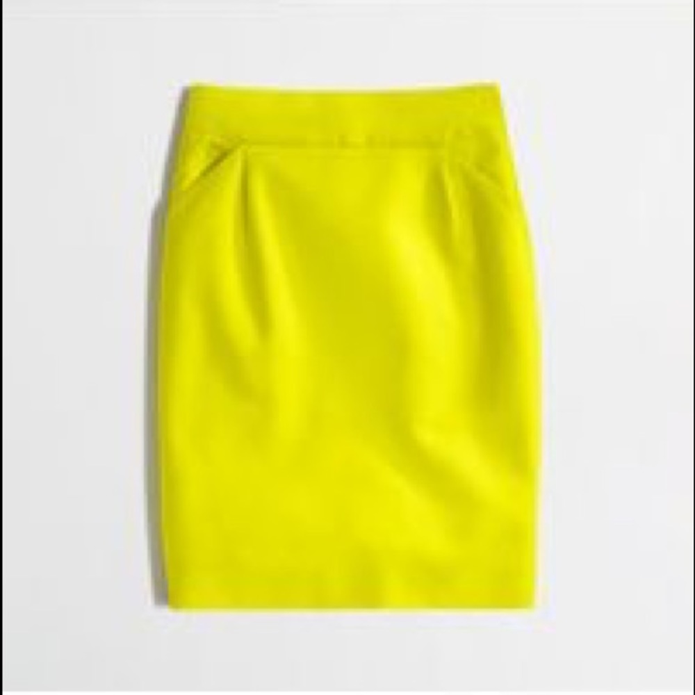 JCREW Yellow Pencil Skirt